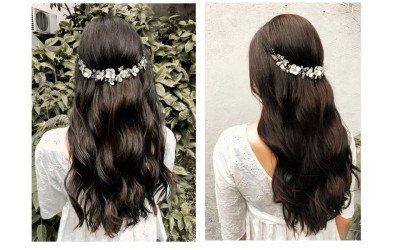 Tiara Keiko Floral Japonesa | Cristales y Strass