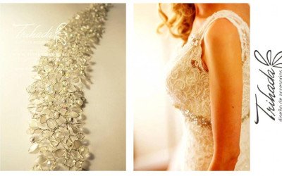 Faja con Cristales y Perlas para Vestidos de Novia y Fiesta | Alta Gama