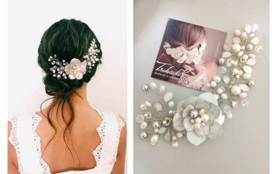 Tocado Carmela: Accesorio de Alta Costura para Novias y Eventos | Trihada Argentina