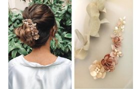 Tocado Stephie Lateral: Bouquet Romántico para Novias y Eventos | 