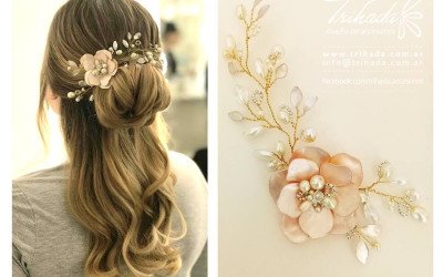 Tocado Paloma XV : Elegancia Floral para Quinceañeras
