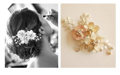 Tocado Ema: Bouquet de Flores para Novias y Eventos | Alta Costura