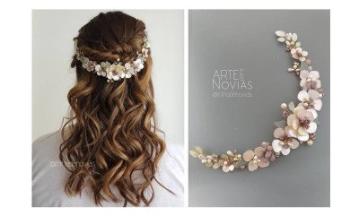 Tocado Dalia: Media Corona Personalizada para Novias y Eventos | 