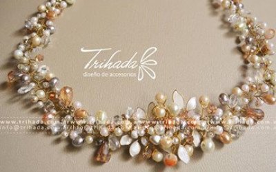 Cinto Faja Novia Fiesta Dorado Cobre con Perlas y Cristales 